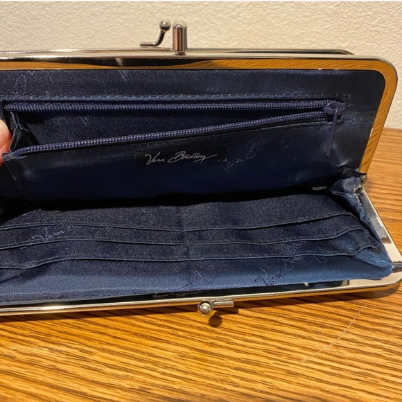 Vera Bradley Mod Floral Blue Hannah Quilted Handbag & Wallet - Picture 3 of 16